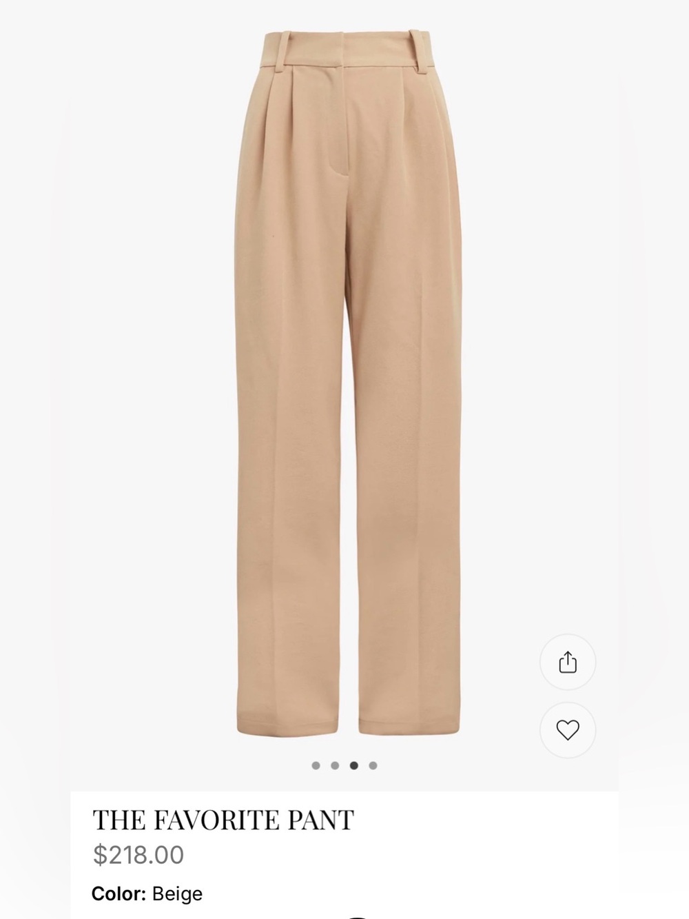 Favorite Daughter Tan Wide-Leg Trousers - Picture 3 of 8